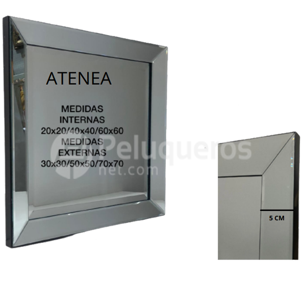 Espejo Atenea 60×60